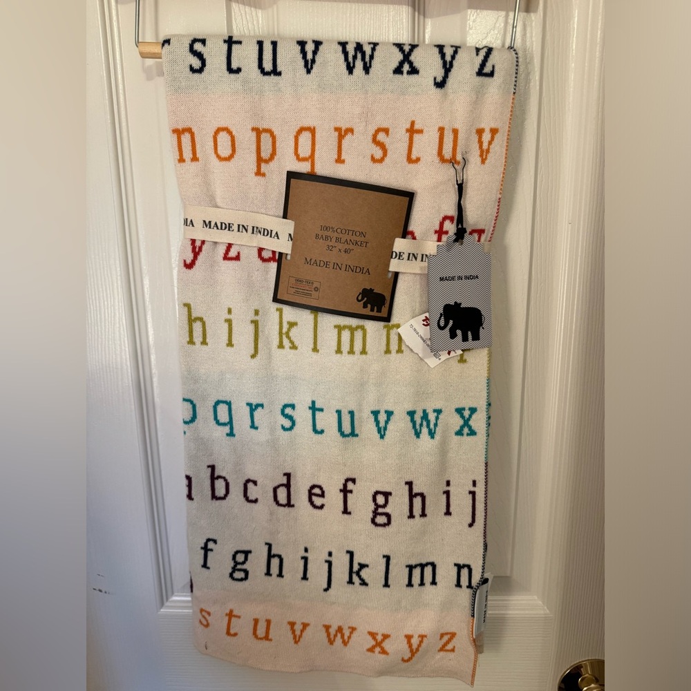 NWT alphabet baby blanket